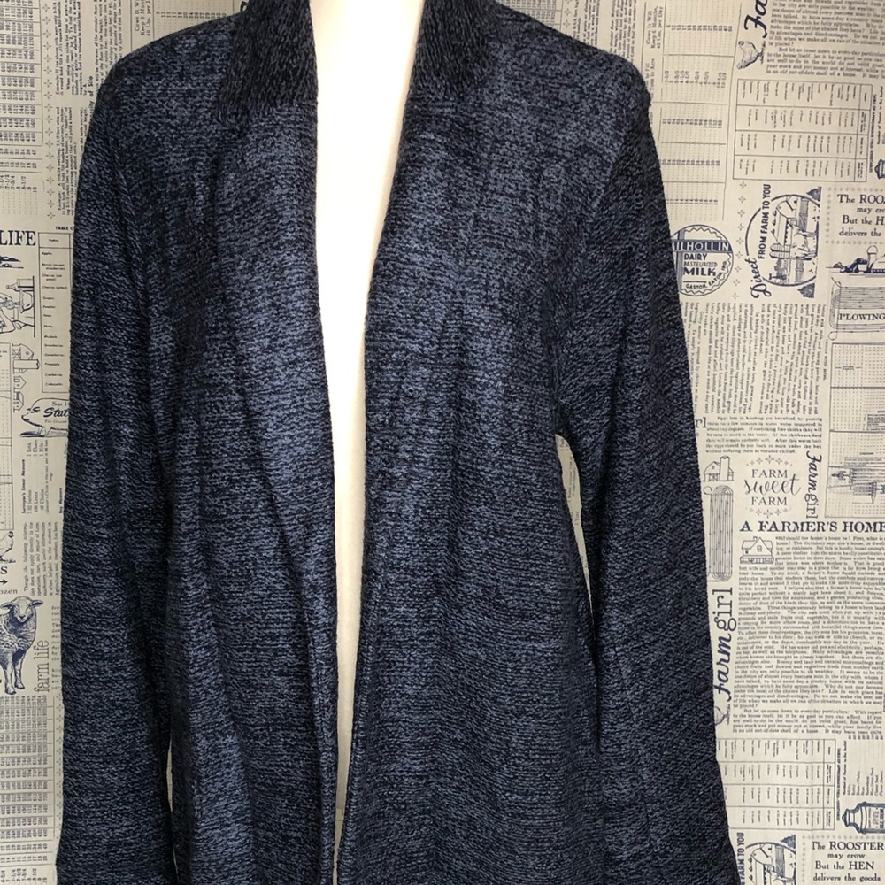 NWOT Simply Vera Wang Blue Knit sweater Jacket